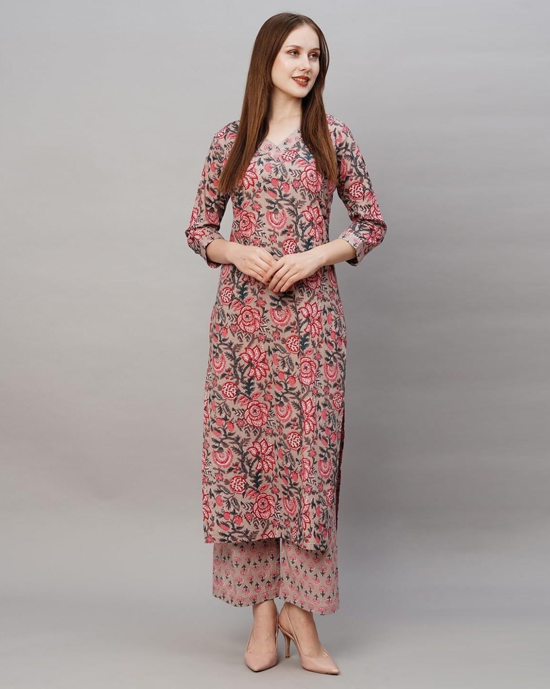 Stylish Cotton kurti with Pant set for style and comfort!