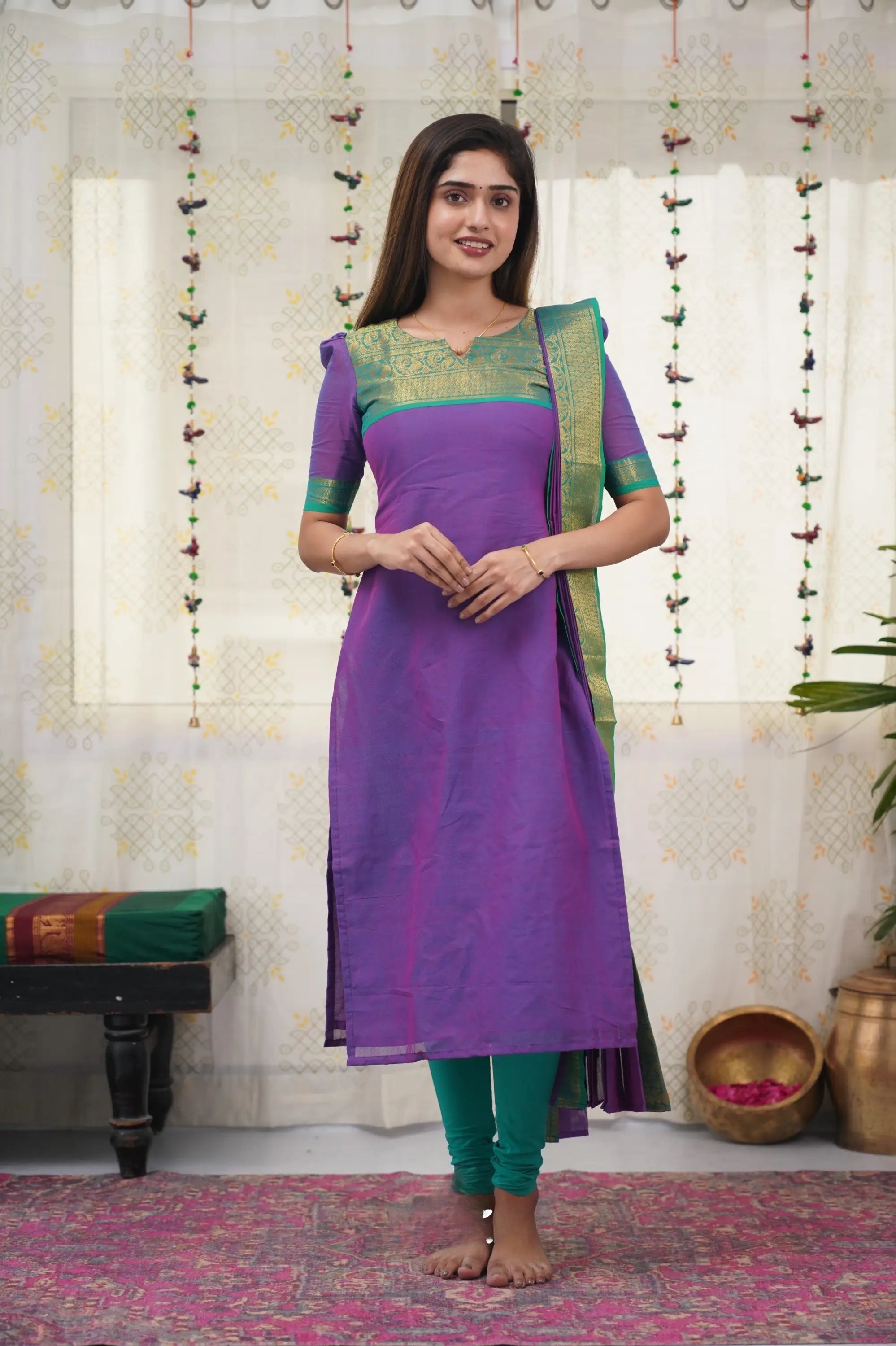 Chic Cotton Kurta and Dupatta Set