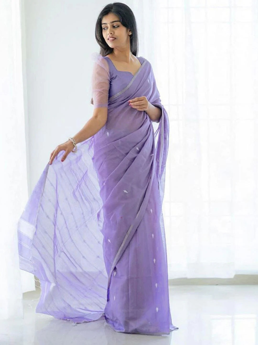 Soft Lilen Slab Saree  Perfect for Festive and Cultural Celebrations