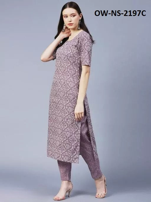 Trendsetter Cotton kurti with Pant set for style and comfort!