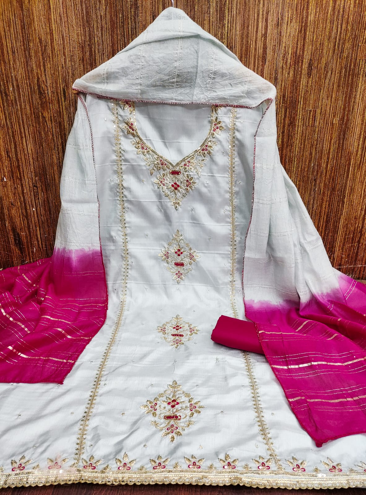 Premium Coco  Silk Kurti Set with Jari Dupatta