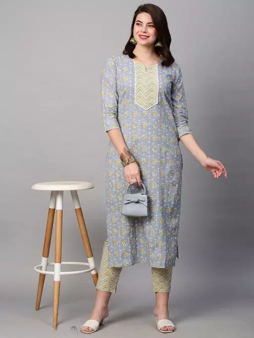 Beautiful Printed  Kurta And Pant Set