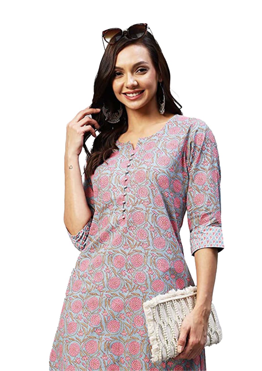 Beautiful Cotton kurti with Pant set for style and comfort.