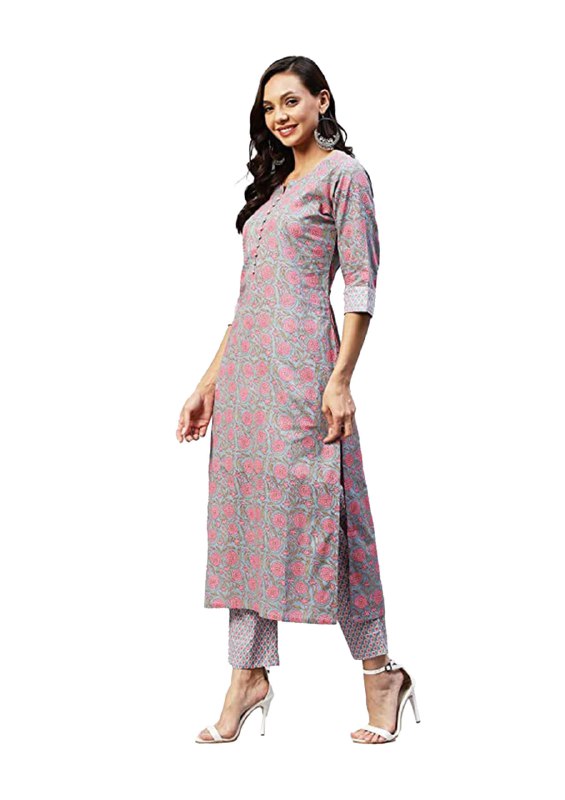 Beautiful Cotton kurti with Pant set for style and comfort.