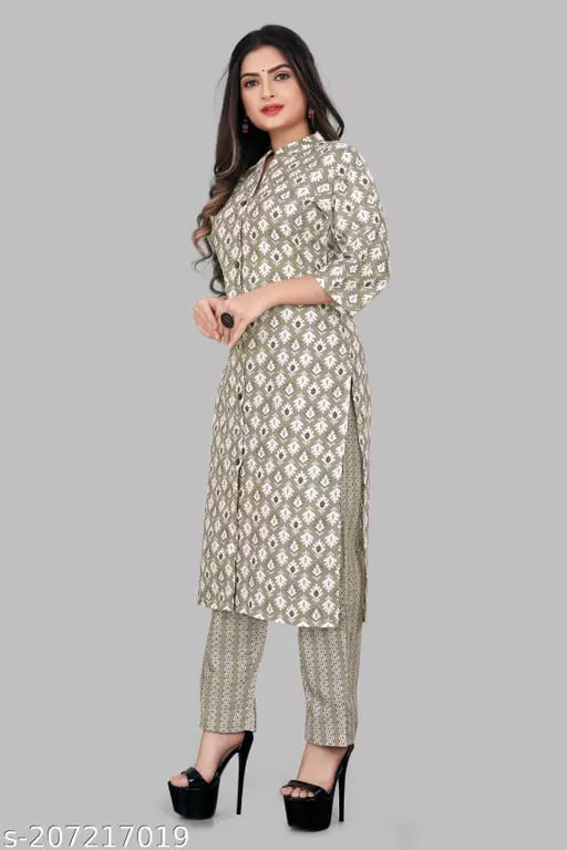 Couture Cotton kurti with Pant set for style and comfort!