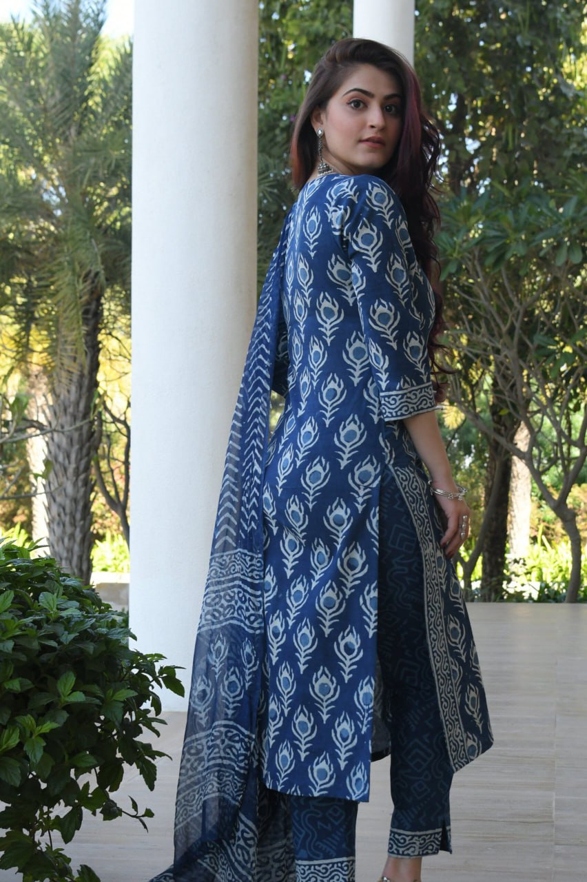 Shivay Fab Beautiful Printed Kurti Pant & Dupatta Set.