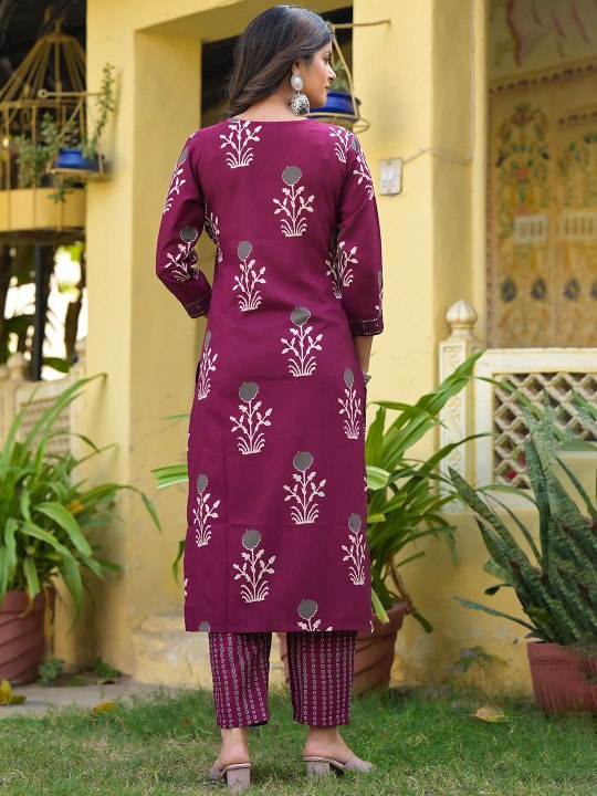 Soft & Stylish Cotton Kurti, Trouser & Dupatta Set!