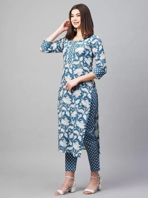 Comfort with Style in this kurti and pant set