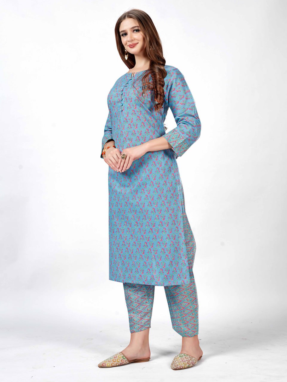 Cotton kurti with Pant set for style and comfort