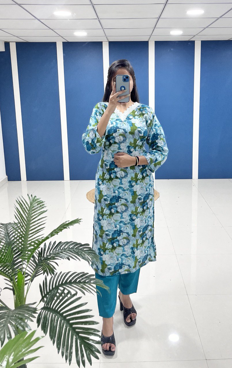 Must-Have Two-Piece Rayon Kurti for Every Occasion!