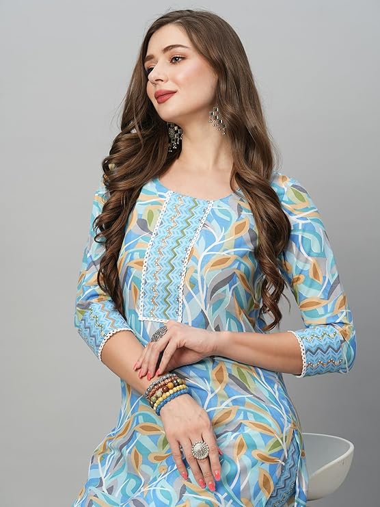 Soft Cotton Printed Kurti Set