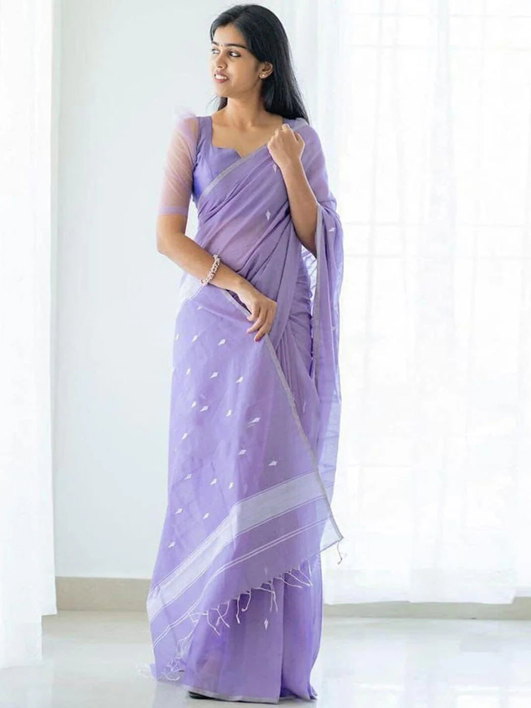 Soft Lilen Slab Saree  Perfect for Festive and Cultural Celebrations
