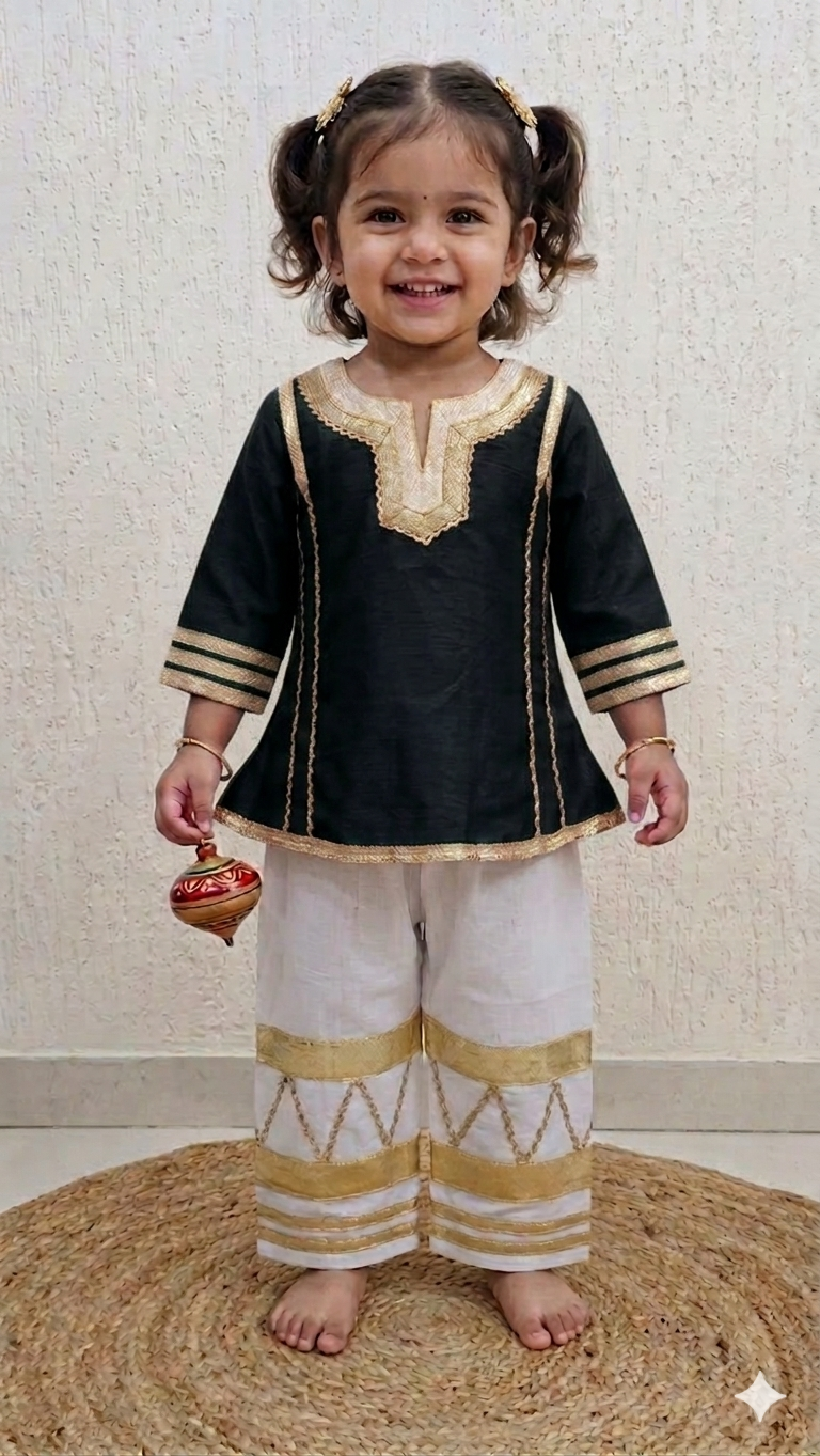 Golden Grace Ethnic Co-Ord Set