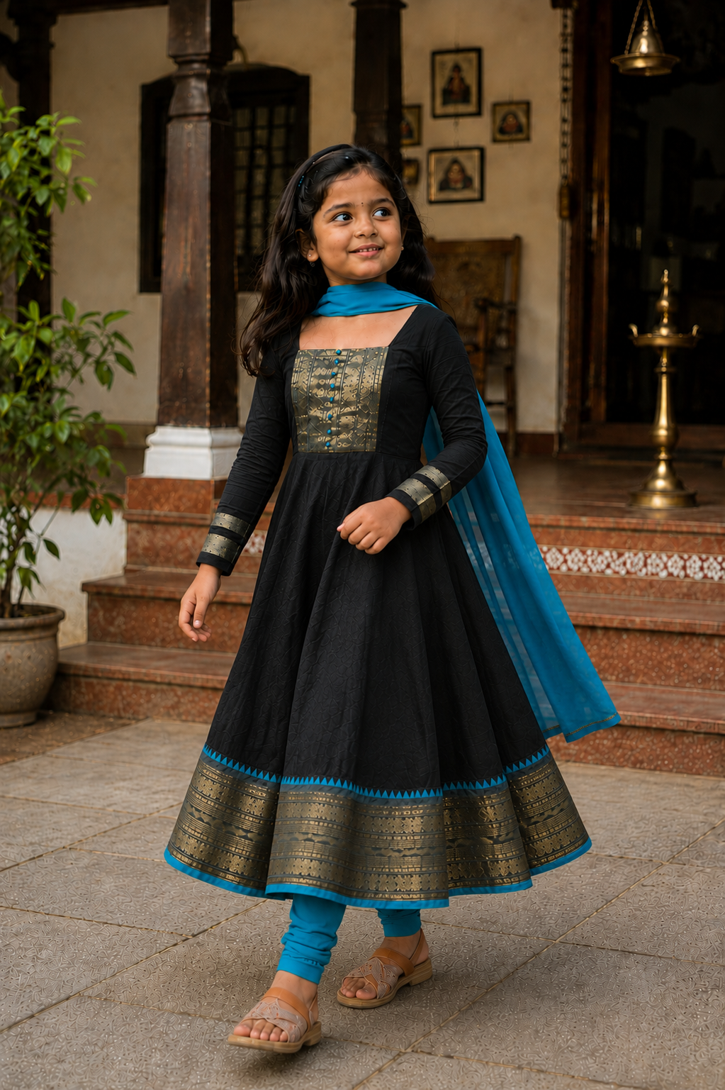 Graceful Anarkali Dress with Dupatta