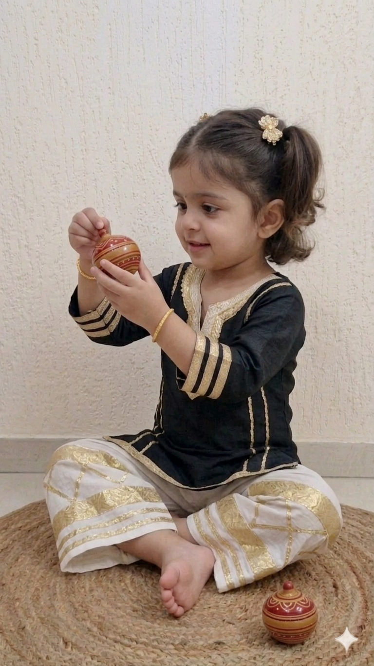 Golden Grace Ethnic Co-Ord Set