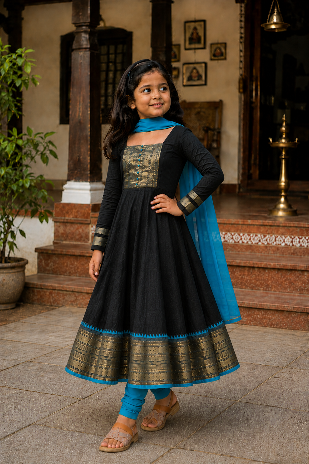 Graceful Anarkali Dress with Dupatta