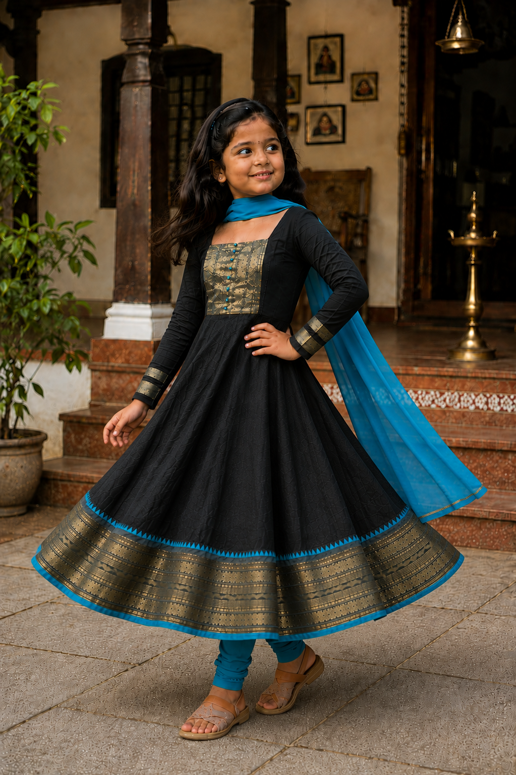 Graceful Anarkali Dress with Dupatta