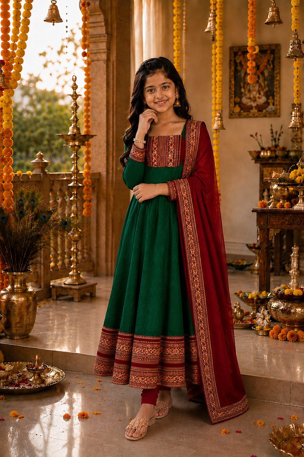 Girls Traditional Anarkali Dress