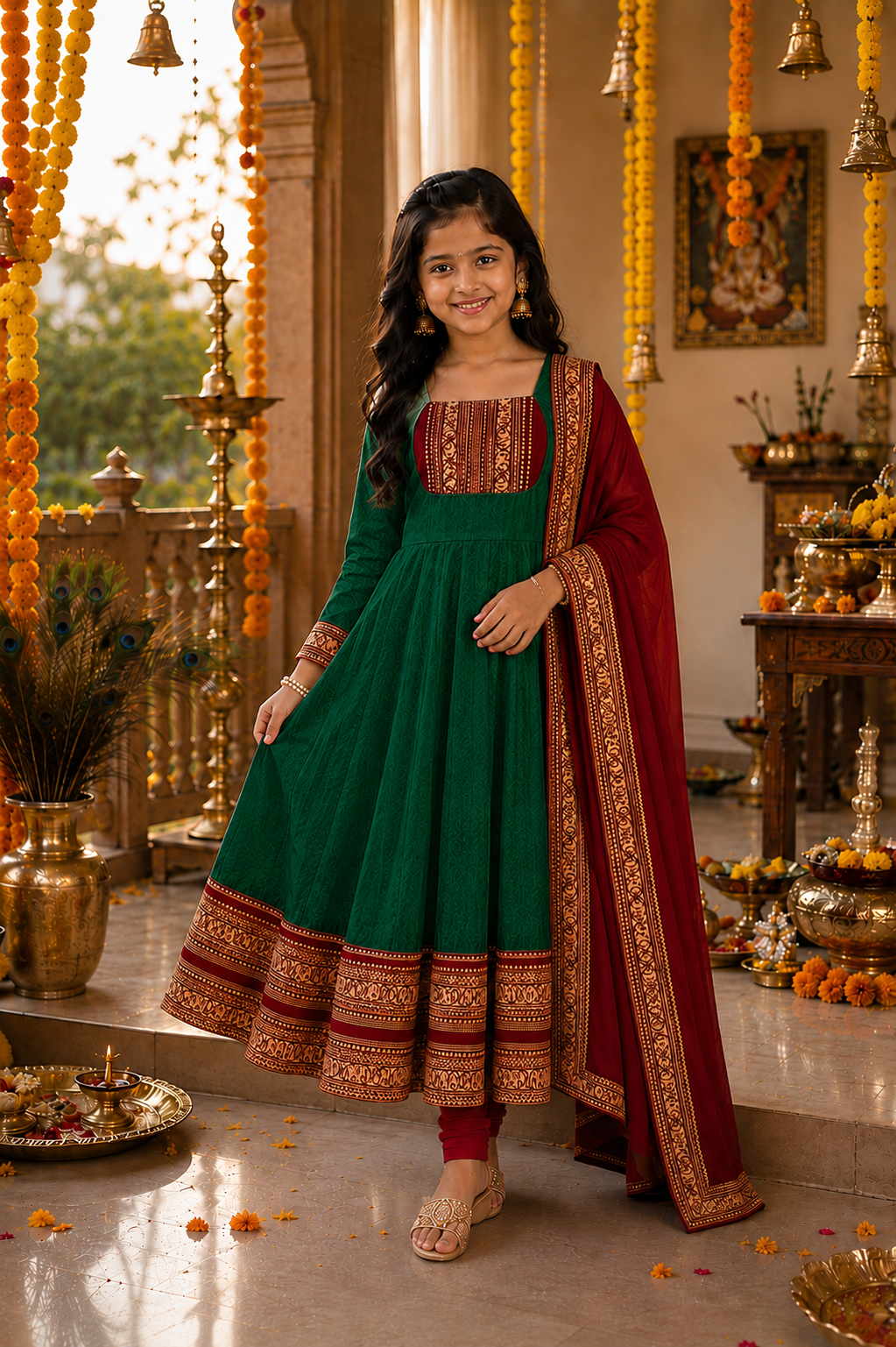Girls Traditional Anarkali Dress