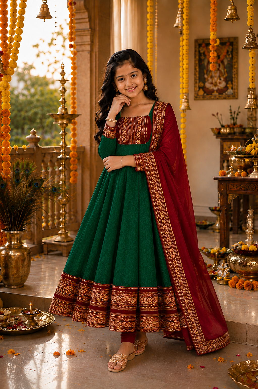 Girls Traditional Anarkali Dress