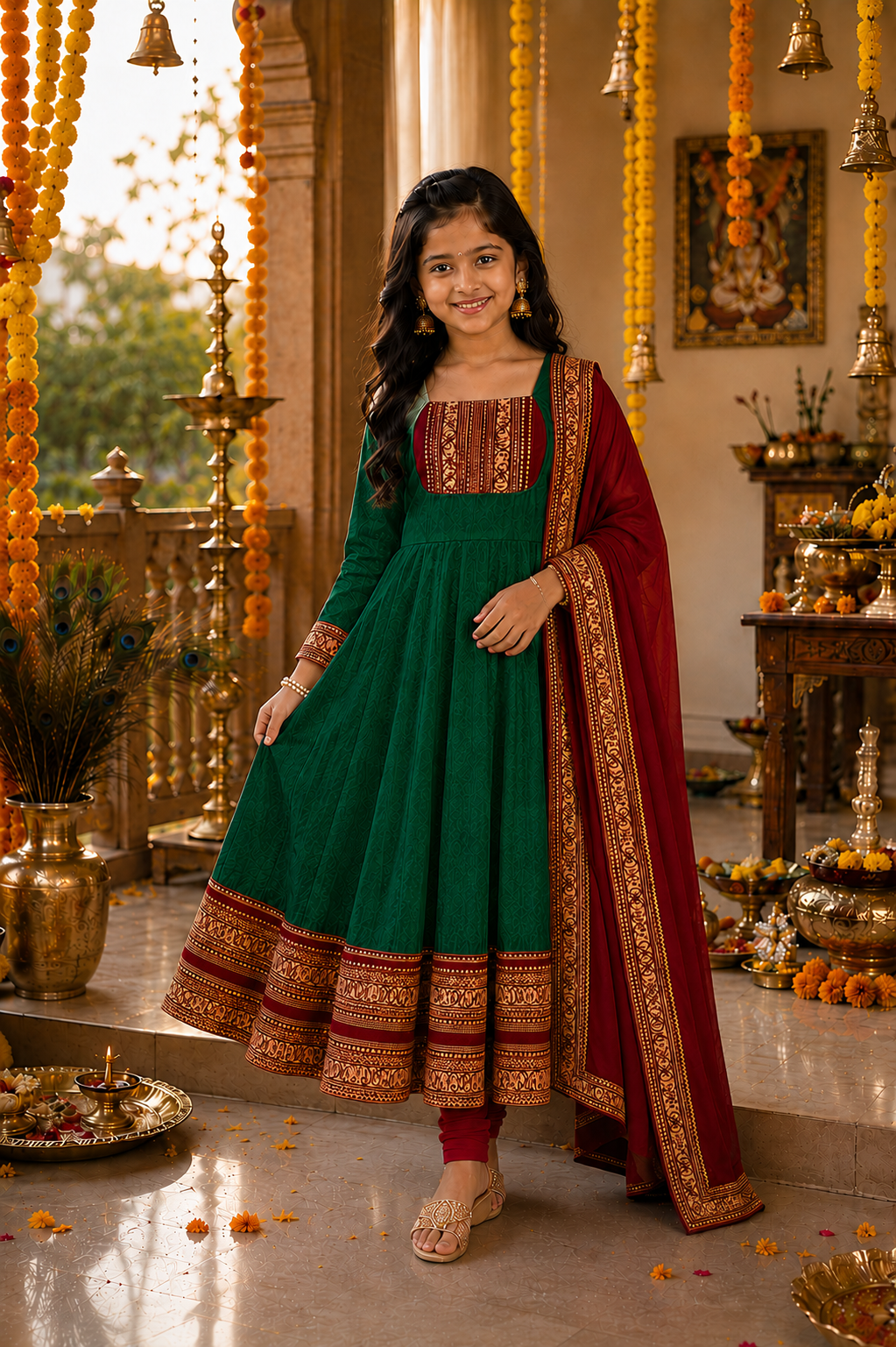 Girls Traditional Anarkali Dress
