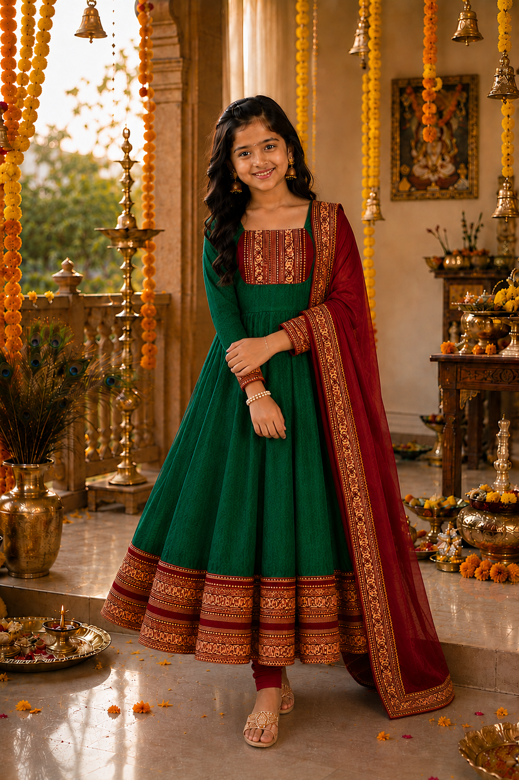Girls Traditional Anarkali Dress
