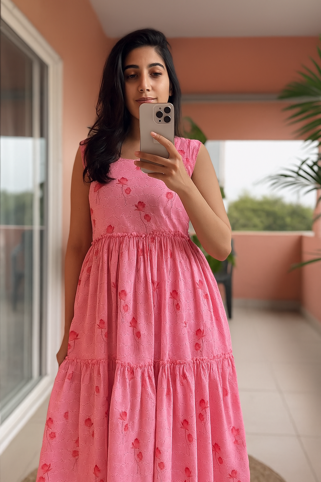 Blush Bloom Tier Dress