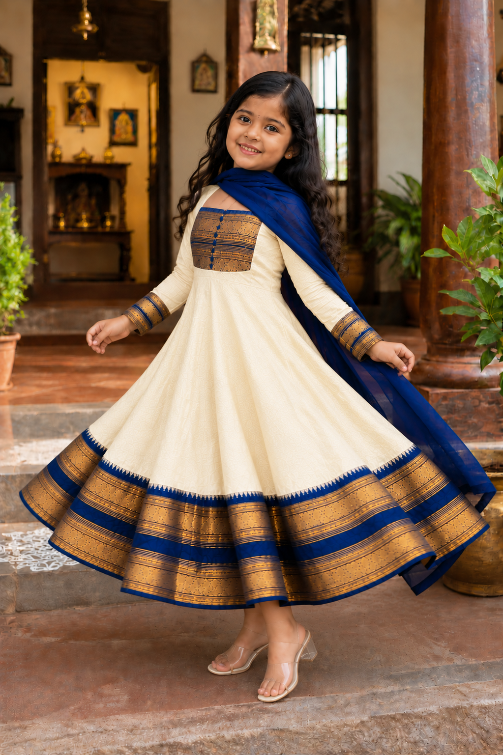 Traditional Anarkali Dress with Georgette Dupatta