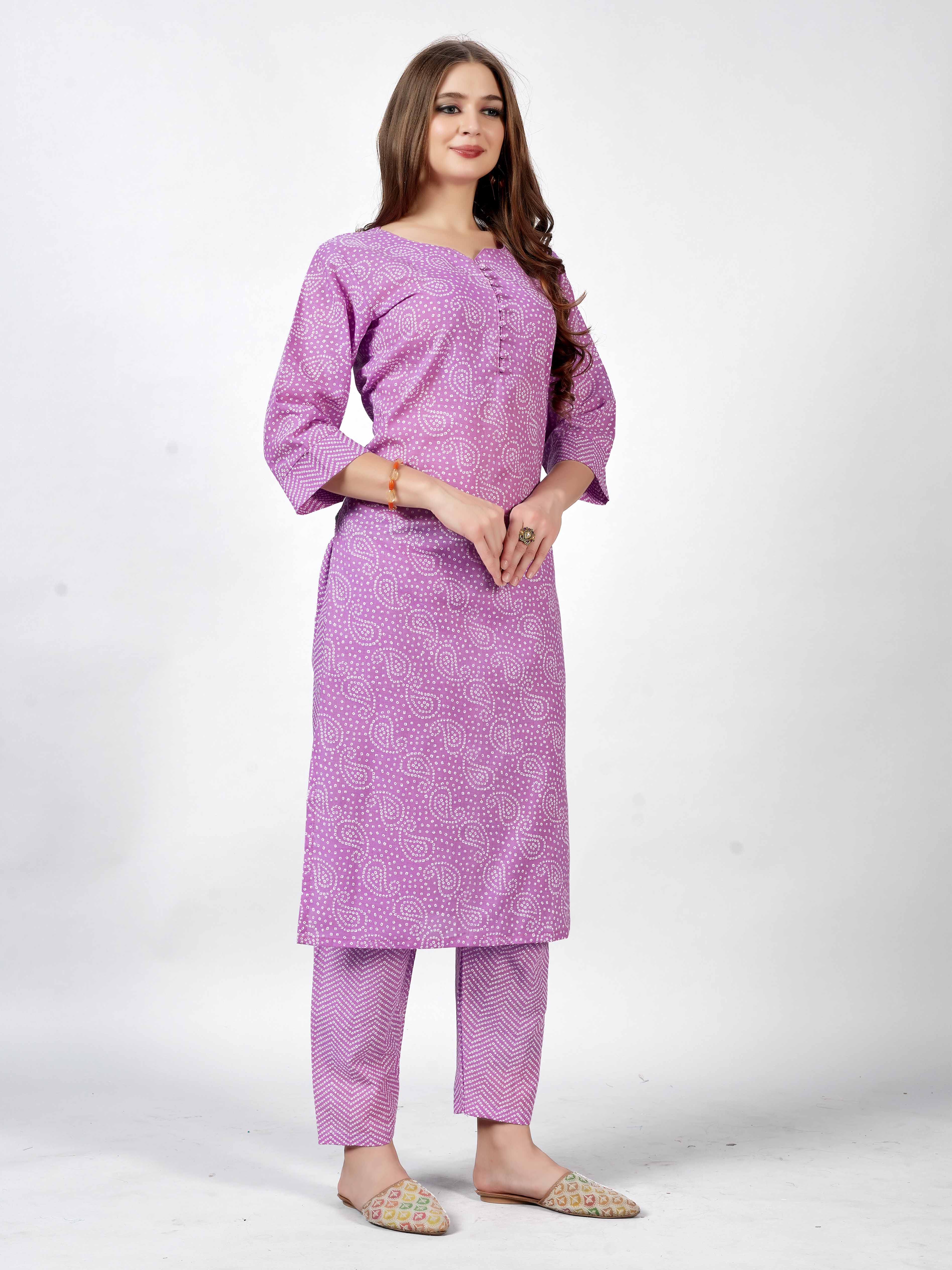 Perfect Pairing Two-Piece Cotton Kurti with Pant