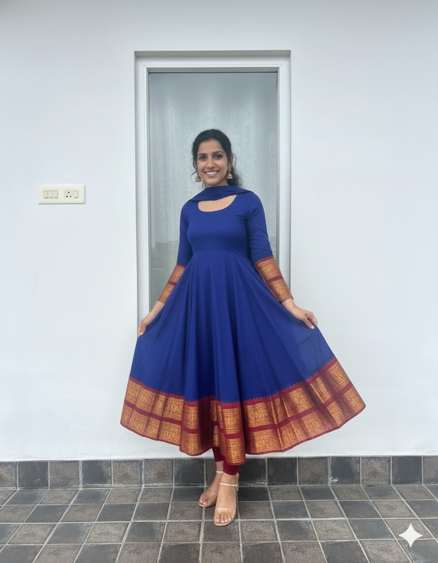 Ethnic Anarkali Dress with Elegant Flare