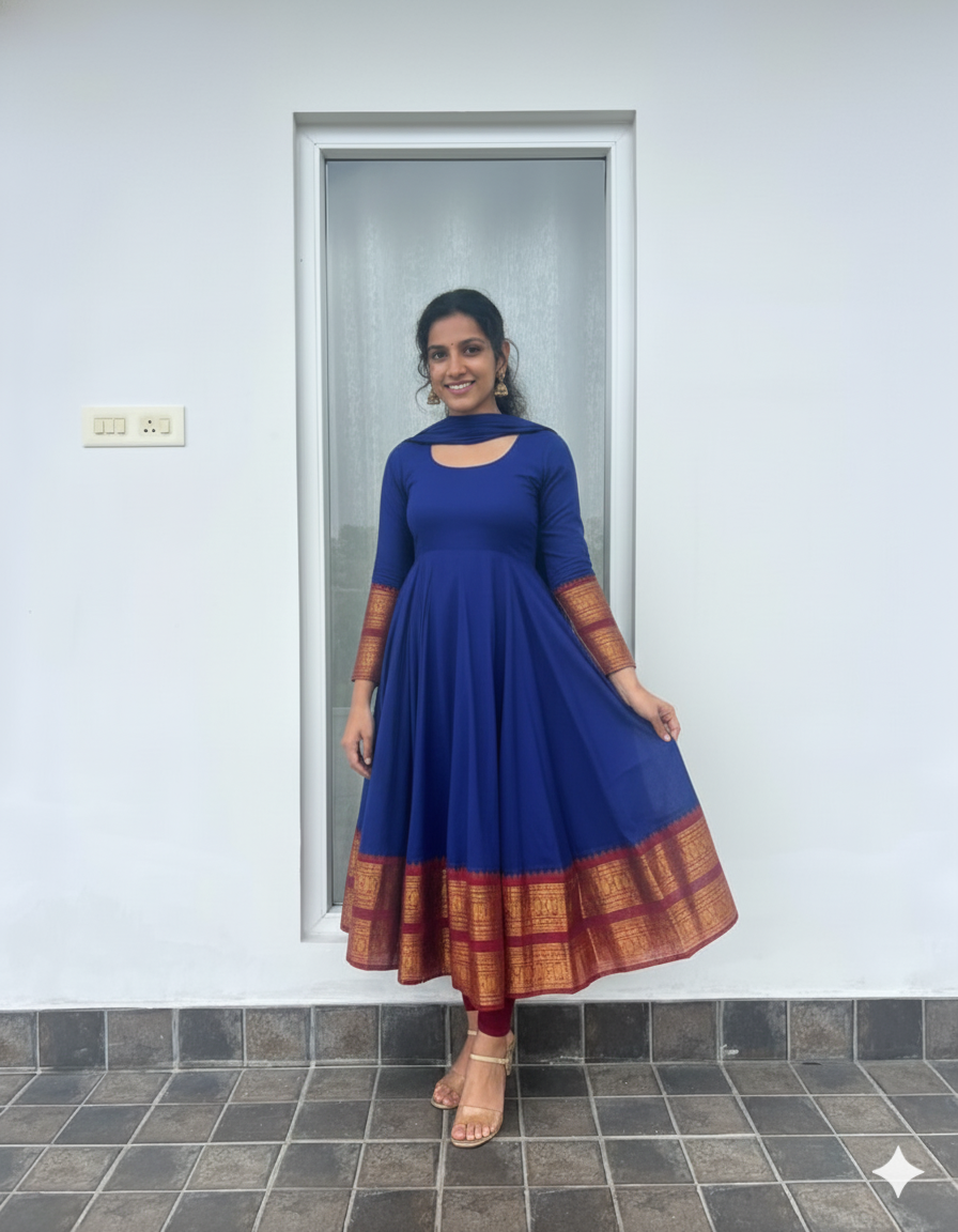 Ethnic Anarkali Dress with Elegant Flare