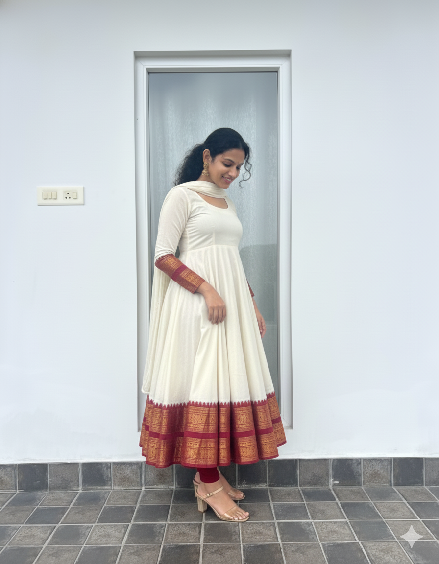 Designer Anarkali Kurti with Traditional Touch