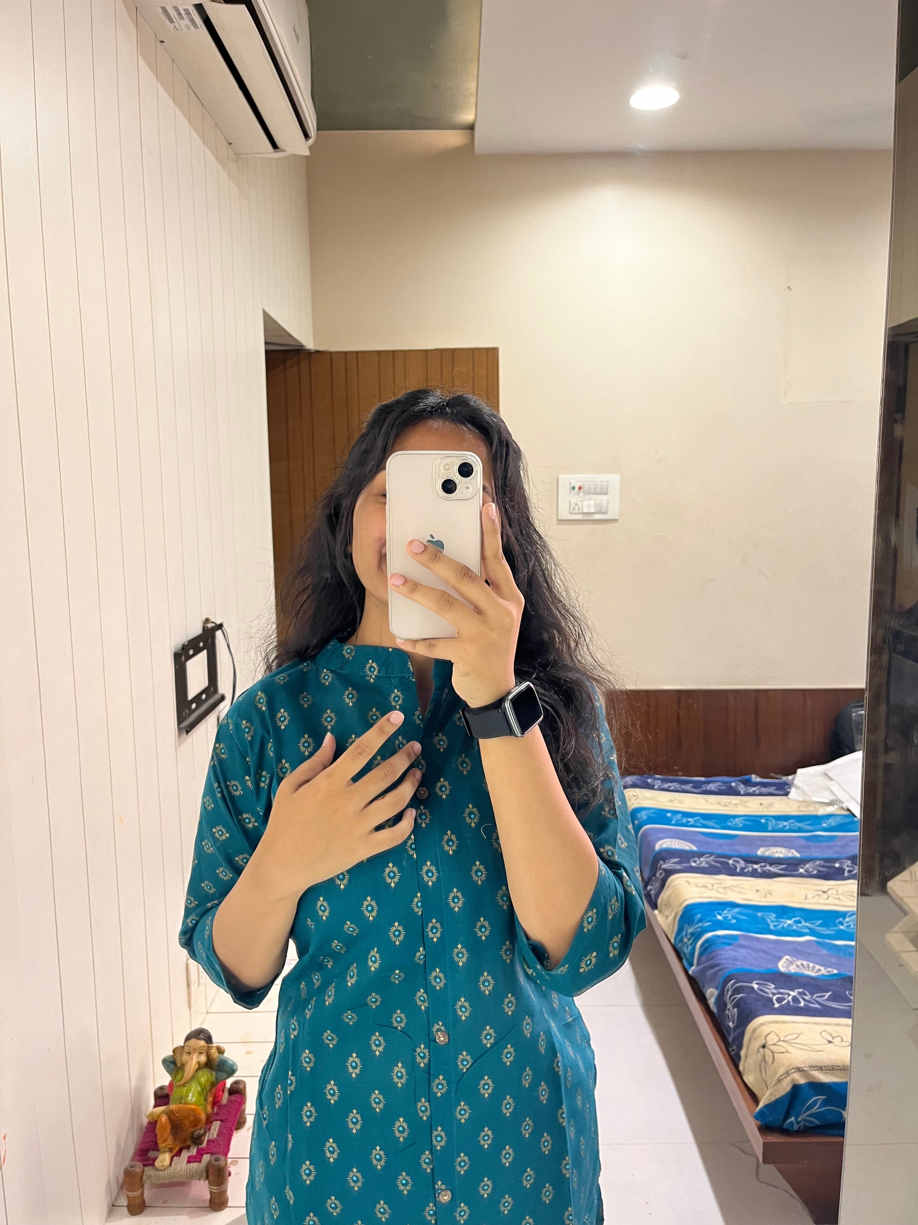 Graceful Everyday Wear: Printed Kurti with Matching Pants