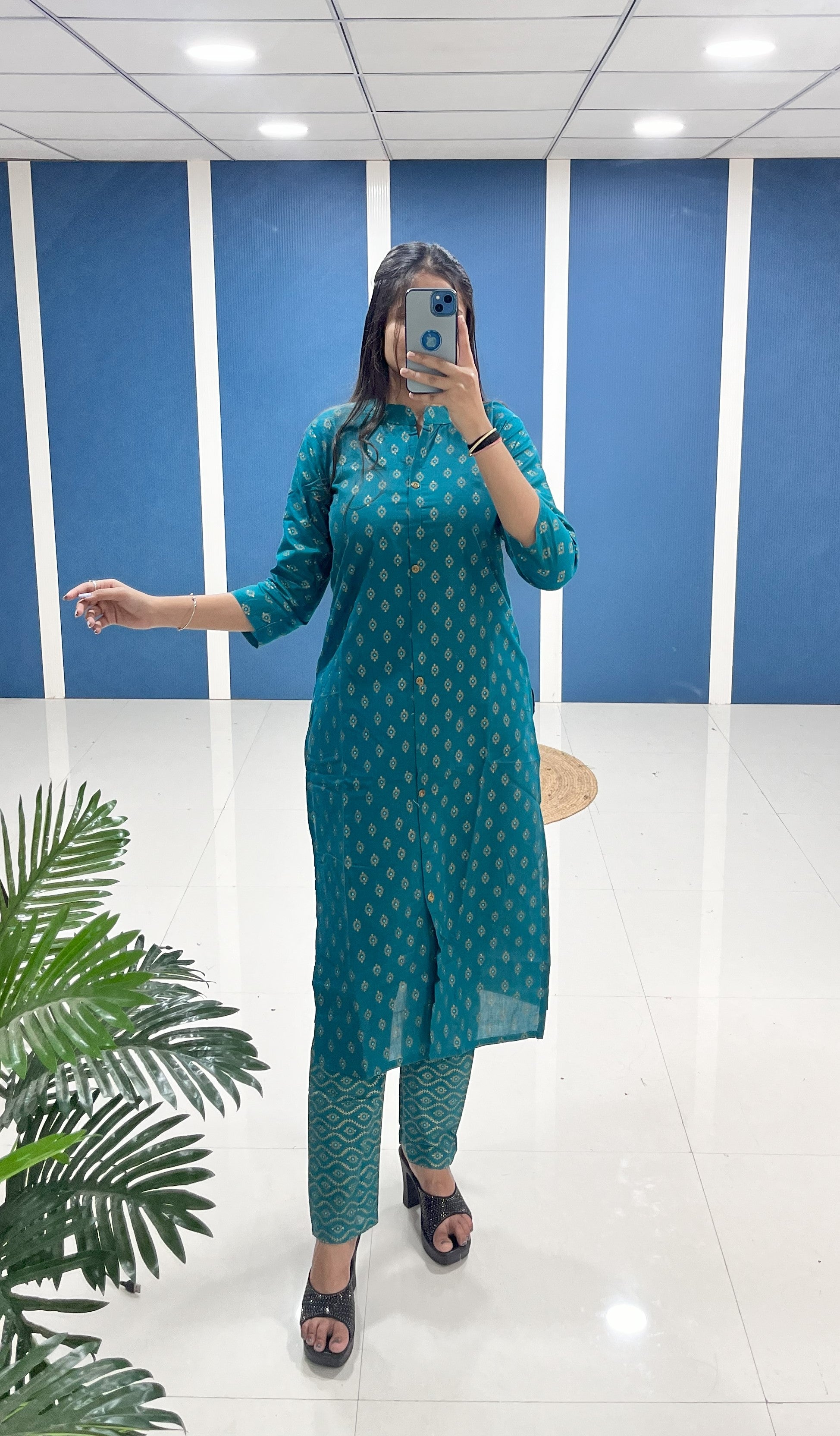 Stylish & Beautiful Cotton Kurti with Pant