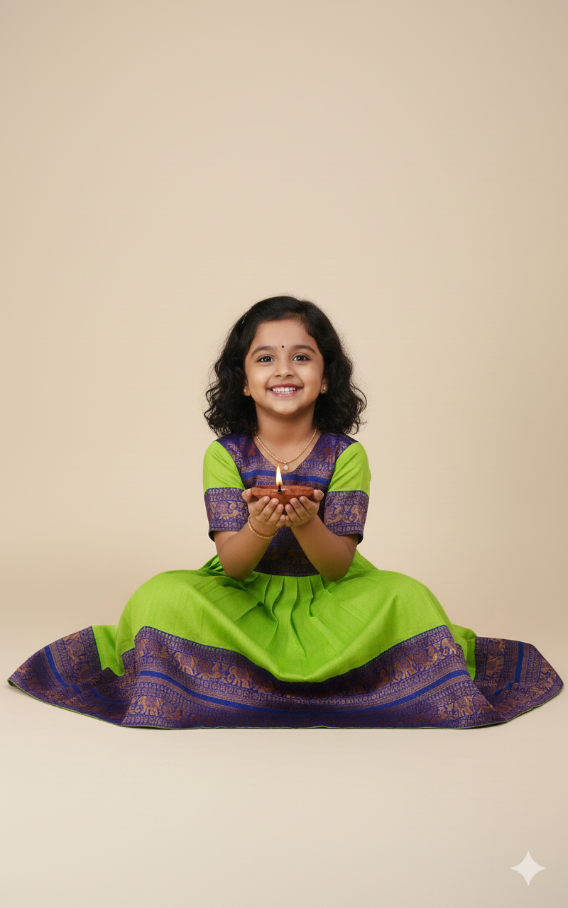 Sweet Angel Chanderi Flare Dress