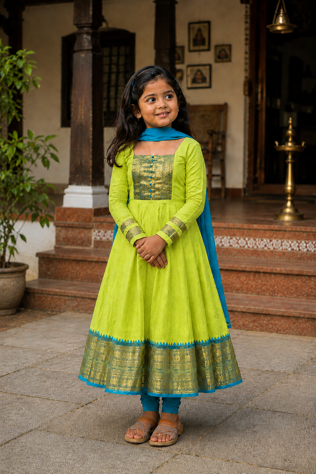 Graceful Anarkali Dress with Dupatta