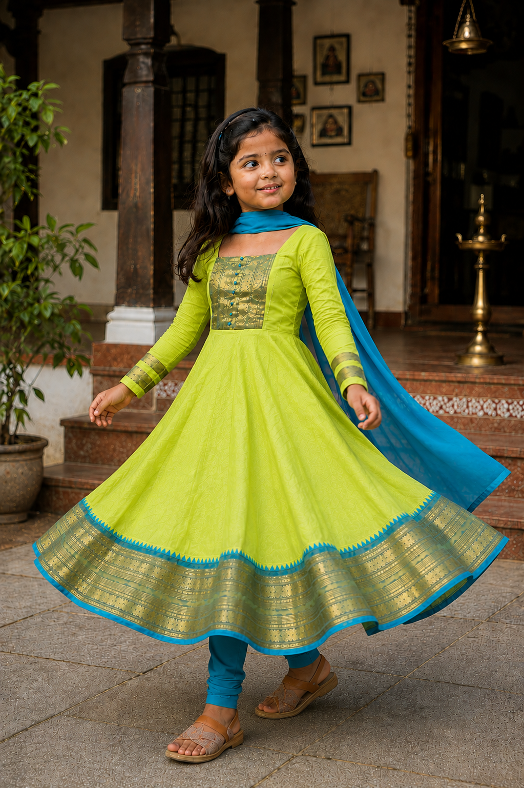 Graceful Anarkali Dress with Dupatta