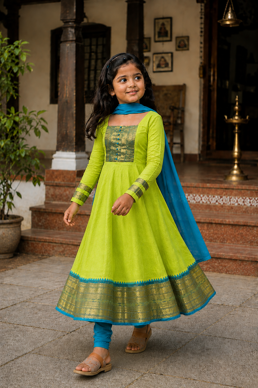 Graceful Anarkali Dress with Dupatta