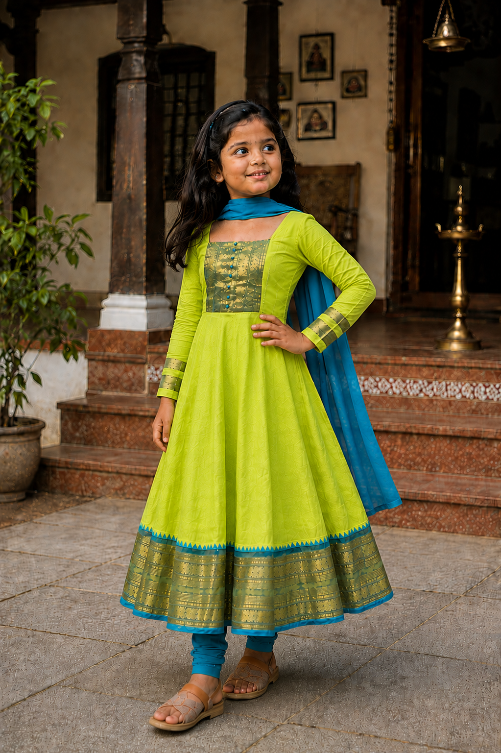 Graceful Anarkali Dress with Dupatta