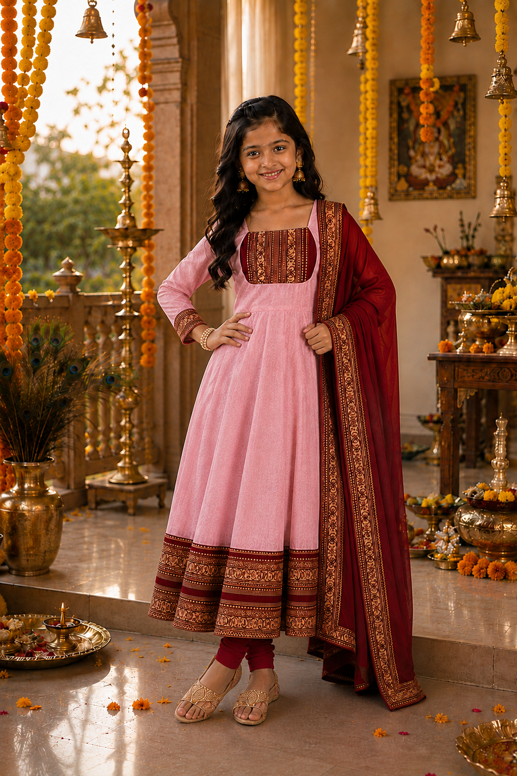 Girls Traditional Anarkali Dress