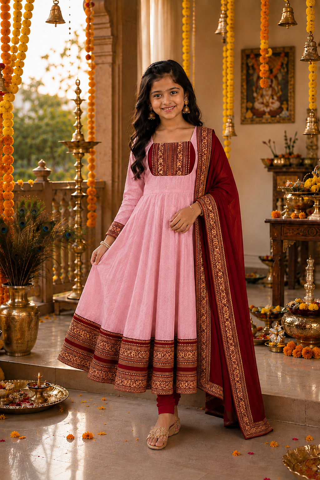 Girls Traditional Anarkali Dress