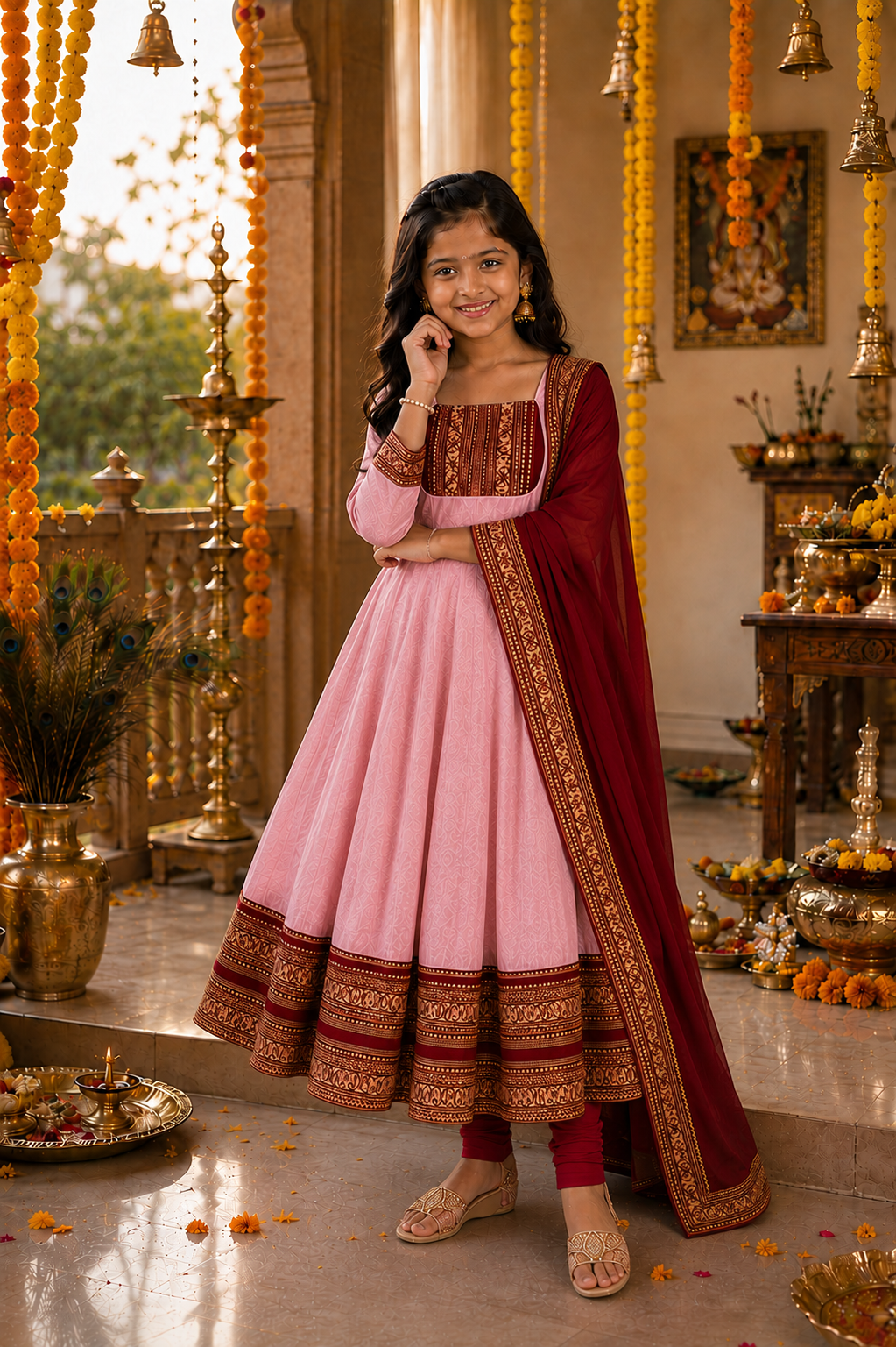 Girls Traditional Anarkali Dress