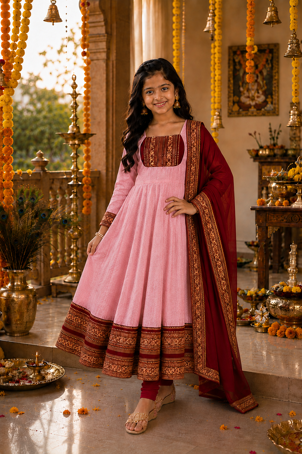 Girls Traditional Anarkali Dress