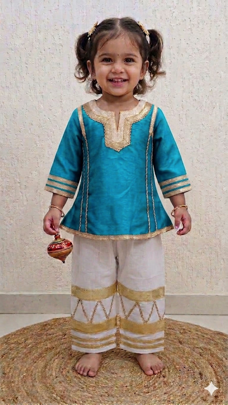 Golden Grace Ethnic Co-Ord Set