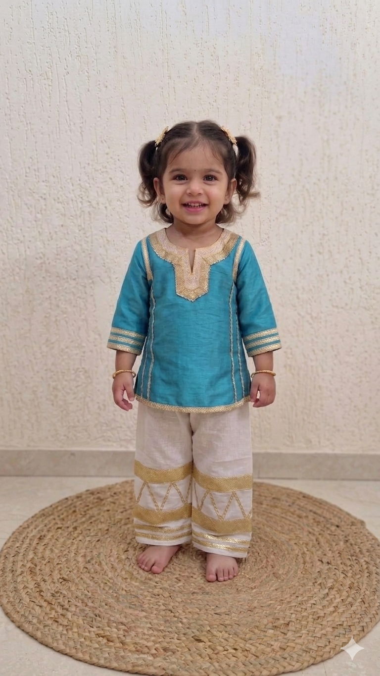 Golden Grace Ethnic Co-Ord Set