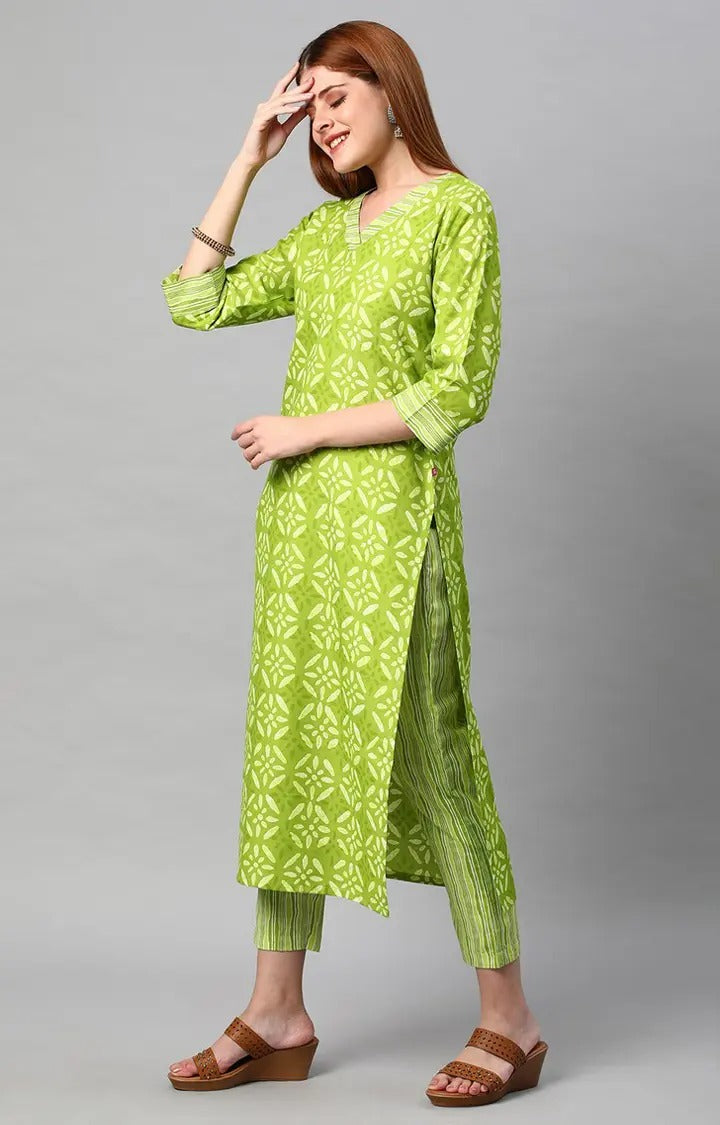 Cotton kurti with Pant set for style and comfort