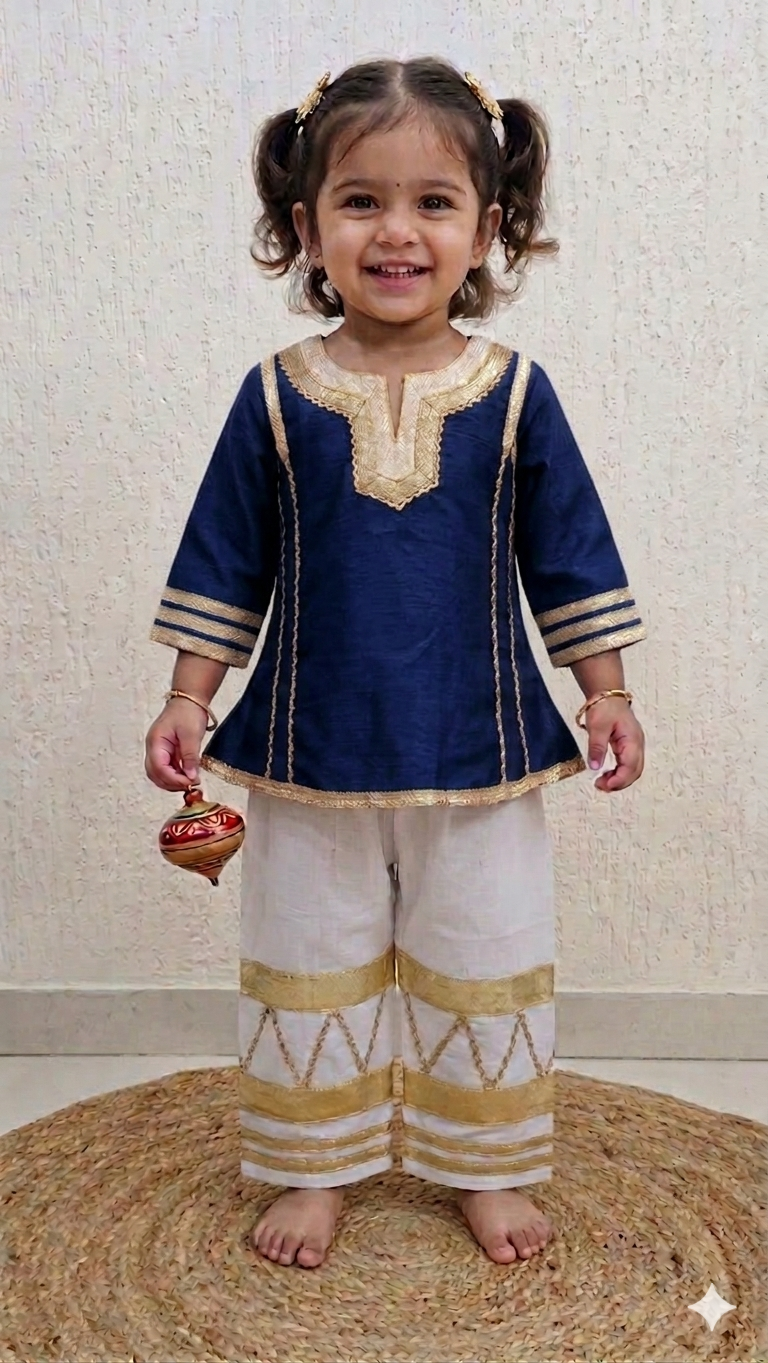Golden Grace Ethnic Co-Ord Set
