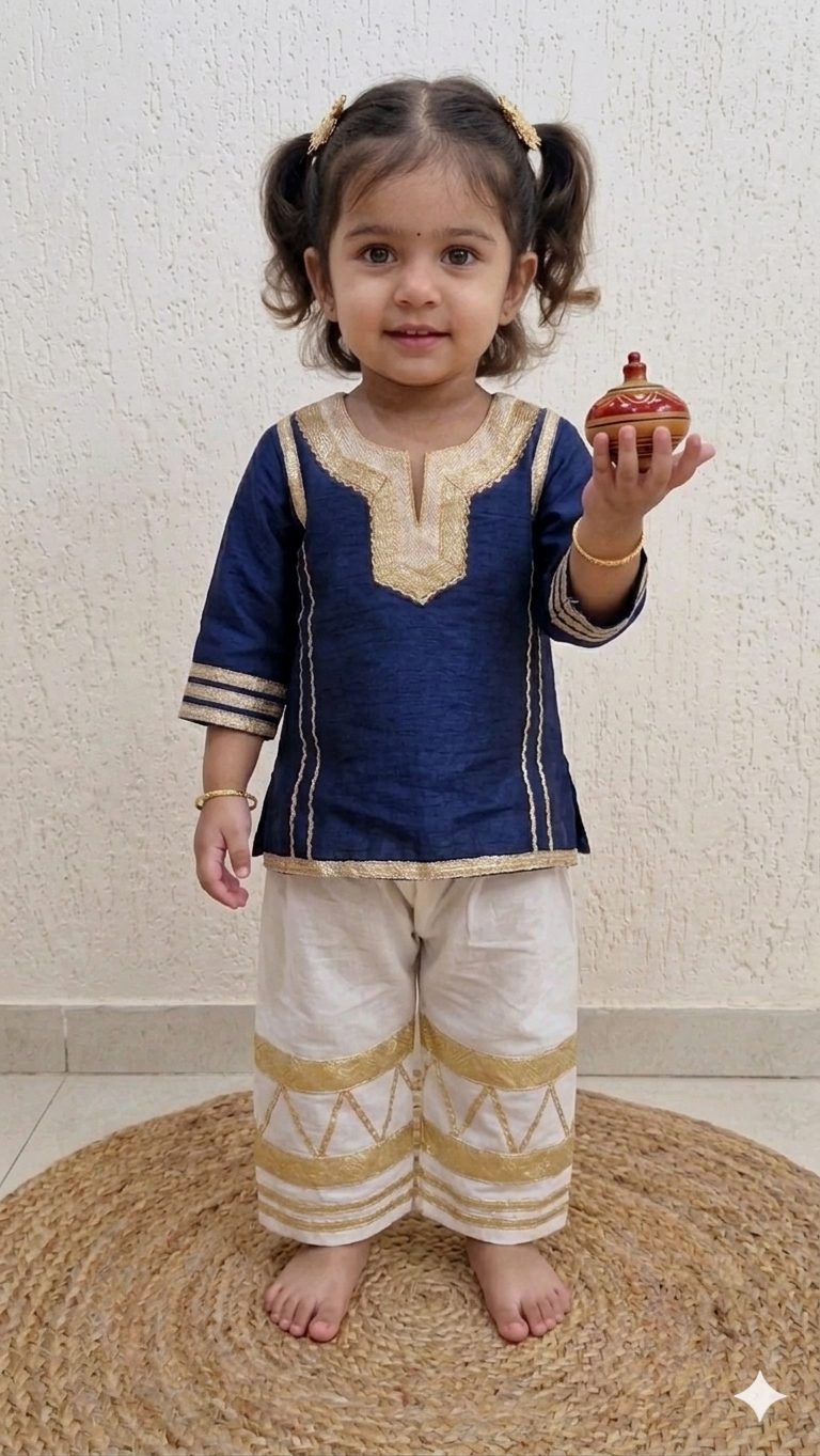 Golden Grace Ethnic Co-Ord Set