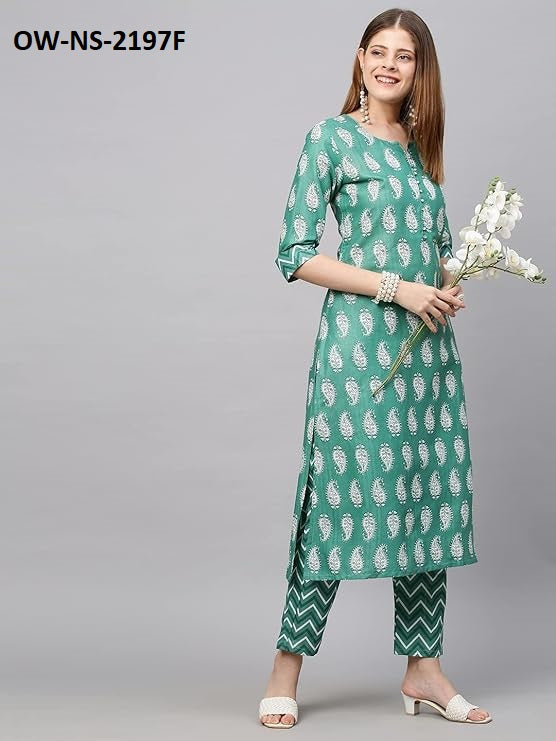 Lavish Cotton kurti with Pant set for style and comfort!