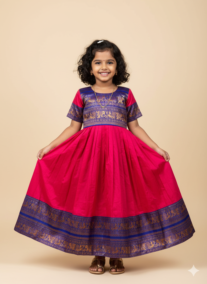 Sweet Angel Chanderi Flare Dress